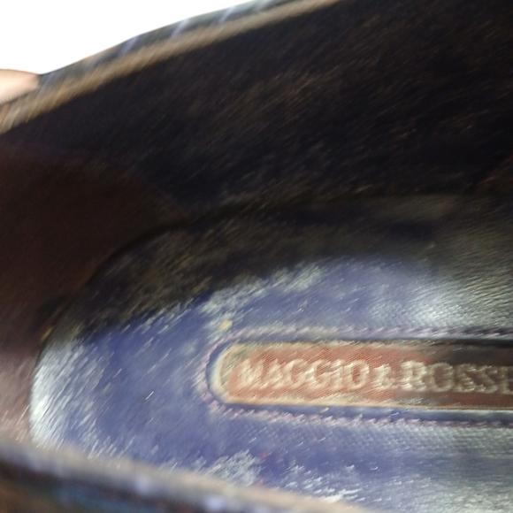 Maggio & Rosetto Purple Crocodile Embossed Leather Oxford Flats Women's sz 8-8.5 - Picture 11 of 12